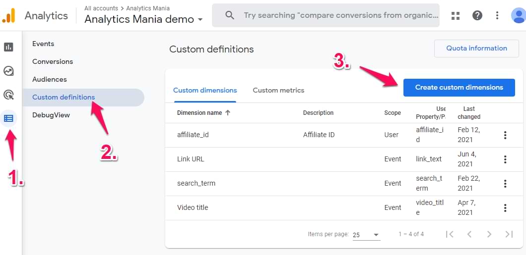 What is a "Dimension" in Google Analytics?